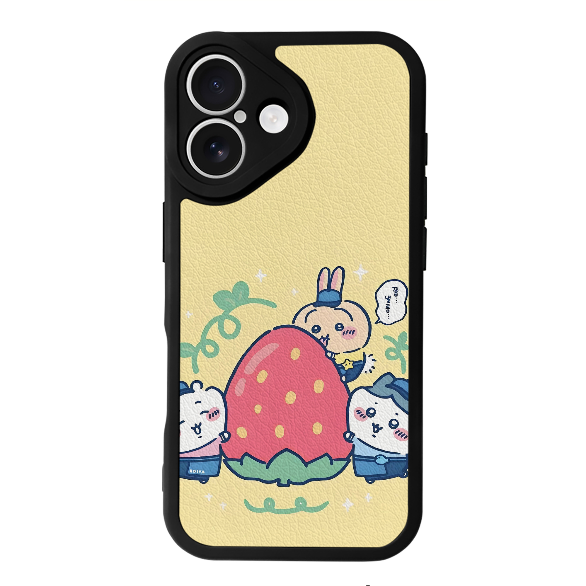 （画像用） ちいかわ Chii-kawa 【iPhone 16シリーズ対応】シリコンスマホケース（レザー調） 材質：シリコン